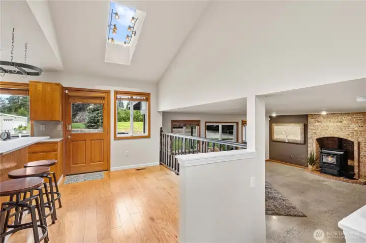 Eat in kitchen with door to the deck