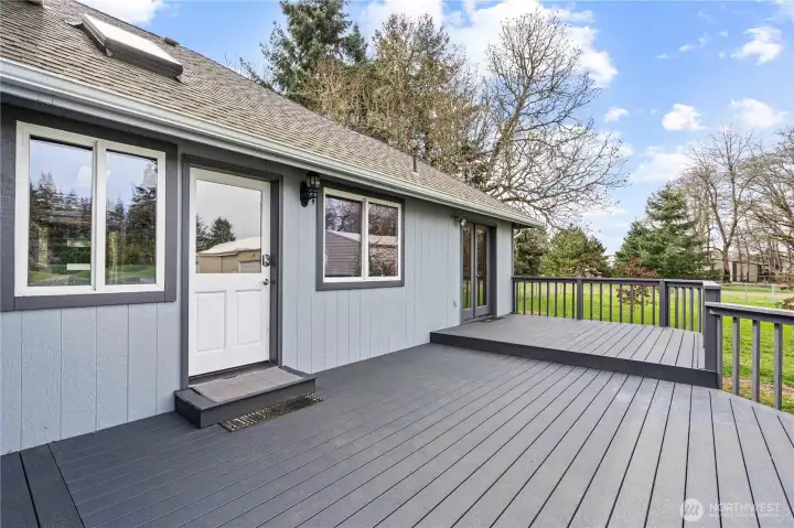 Back deck off kitchen & dining room