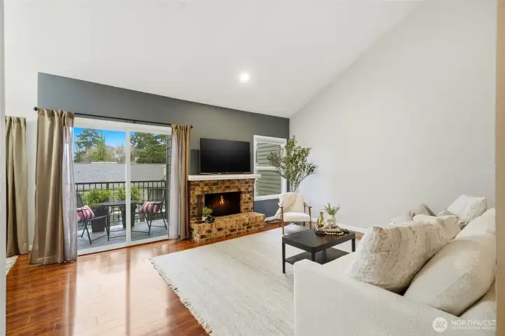 The living room is very spacious, and allows for an open concept feel