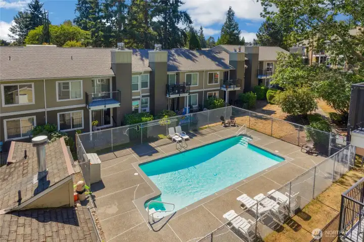 Pool aerial-pool is not open just yet