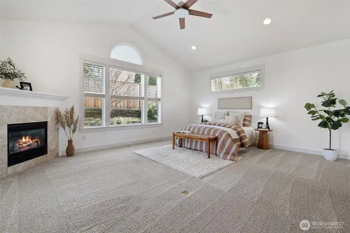 Primary bedroom new carpet in 2023