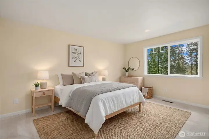 Virtually staged. 1 of 3 rooms on lower level- bedroom (no closet), office, you choose!