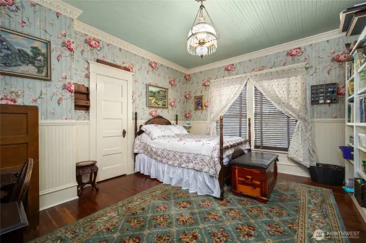 Bedroom three upstairs on front of house...