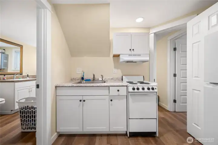 Lower level kitchenette...