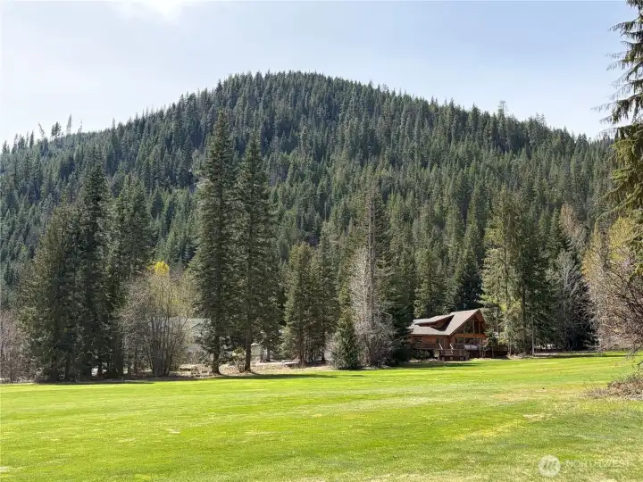 Views of golf course and mountain