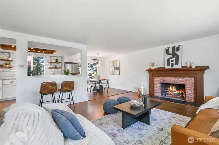 Looking back to kitchen and dining area.