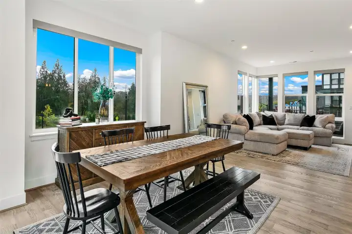 Spacious dining area