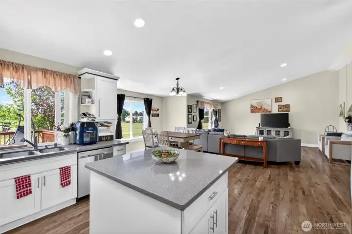 Cook dinner while visiting with your guests