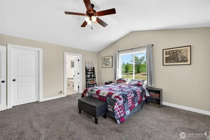 The bedroom is oversized with room for more furniture, if you want it!