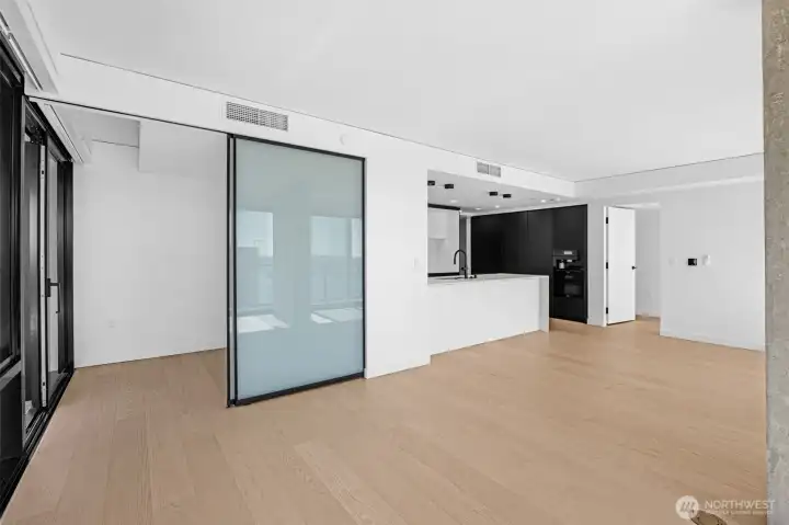 Sliding door leads to den space. Perfect for office and, of course, the views!