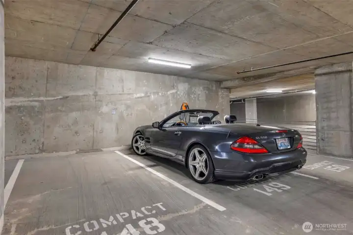 Two side-by-side biggest, most convenient parking spots in the building!