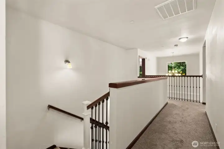 open balcony on both ends of upper floor