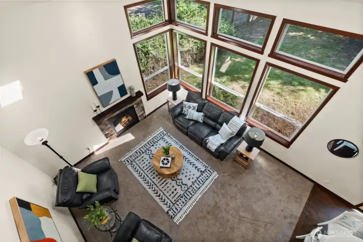 Loft overlooking living