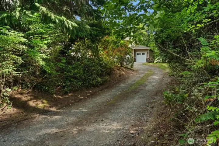 long driveway of road for private yard