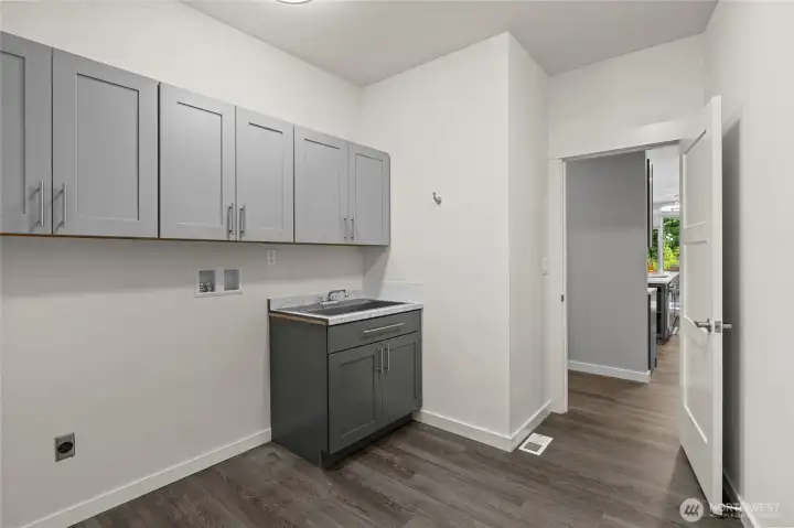 Entry from garage, Mud room and laundry room