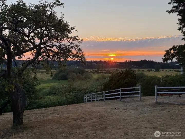 This is a winter sunset view from the side pasture. This is a winter sunset view from the side pasture.