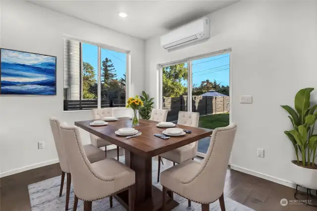 Virtually Staged Dining Area