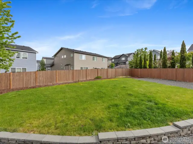 Fully fenced in back.