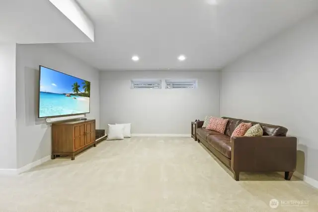 Lower-level Recreation Room - Not Staged