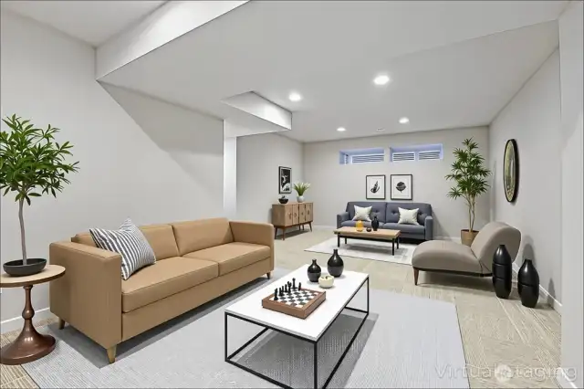 Virtually Staged Recreation Room (idea 1)