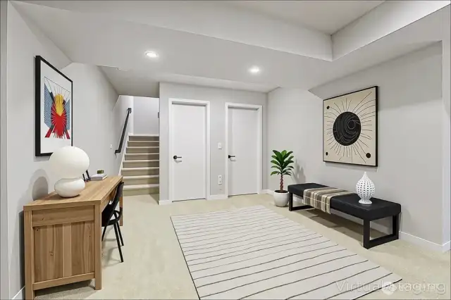 Virtually Staged  Recreation Room (Idea 4)