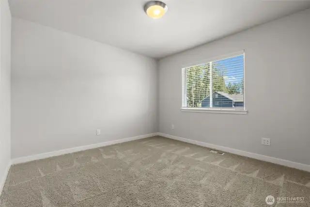 Each of the three upper level junior bedrooms are gracious in size, include a large picture window and a built in closet.