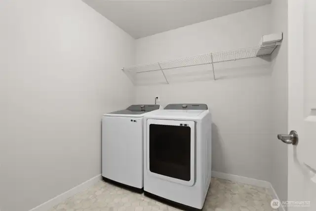 The washer and dryer convey with home.