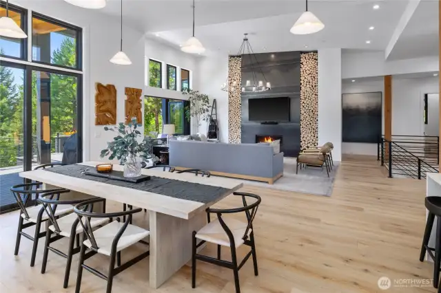 Open plan is great for those large gatherings.