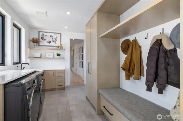 great storage in utility/mudroom.