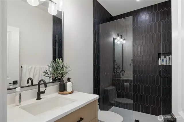 En-suite bathroom on lower-level.