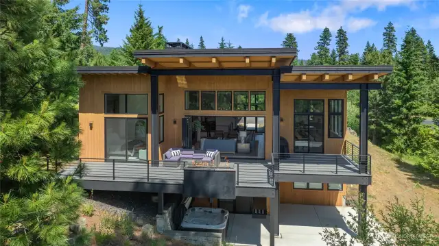 Magnificent view of the back of the home.