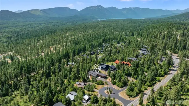 Home on cul-de-sac well off Swiftwater Drive for added privacy.