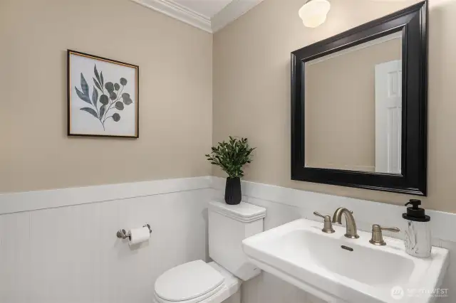 Powder room on main.