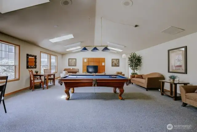 Play pool with friends in the community clubhouse.