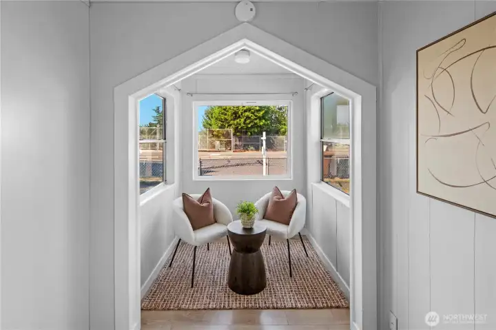 Sitting nook in second bedroom