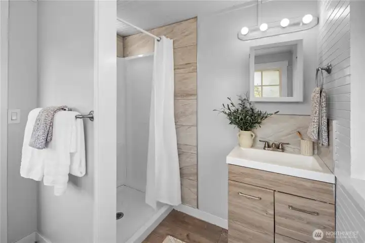 3/4 bathroom on main floor