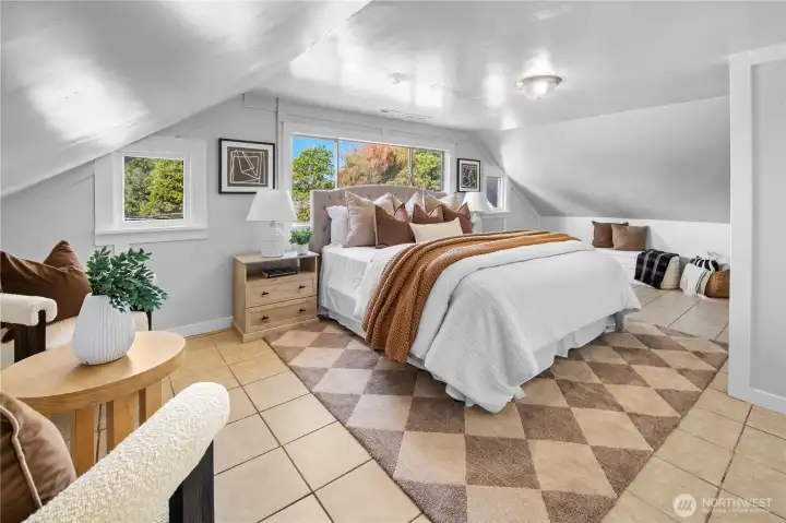 Primary bedroom on second floor