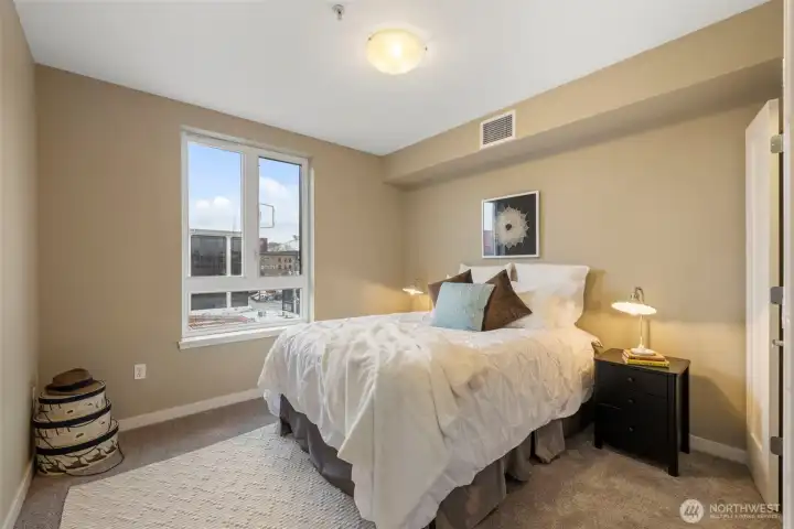 Lovely Guest Bedroom with large walk-in closet
