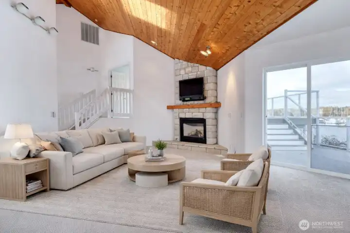 Living Room - Virtually staged with AI