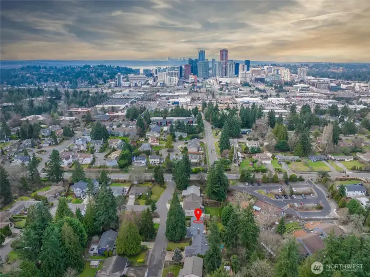 Home is at very convenient location near downtown Bellevue, Spring District, light rail Wilburton station, and has quick access to I-405 and SR 520.