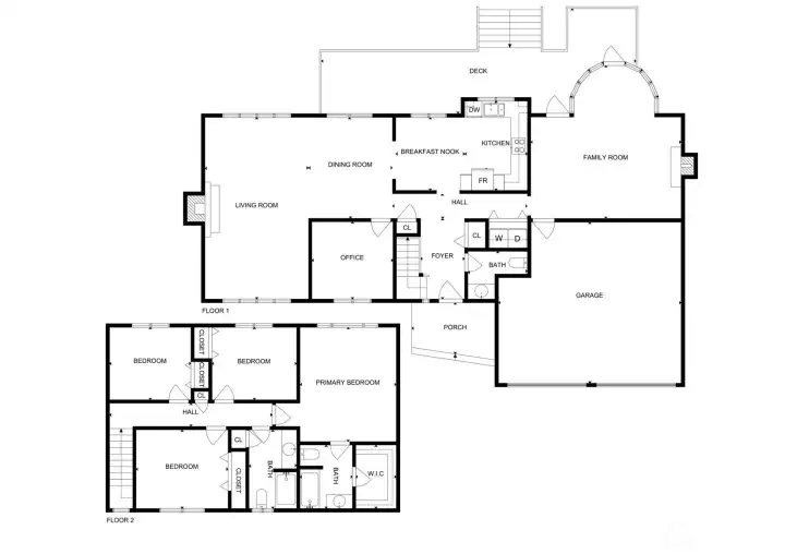 Floor plan of the home.