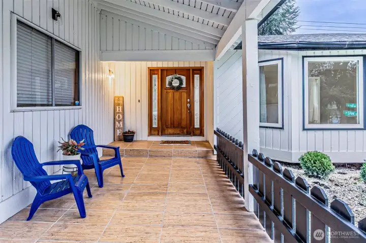 Front entry/covered patio.