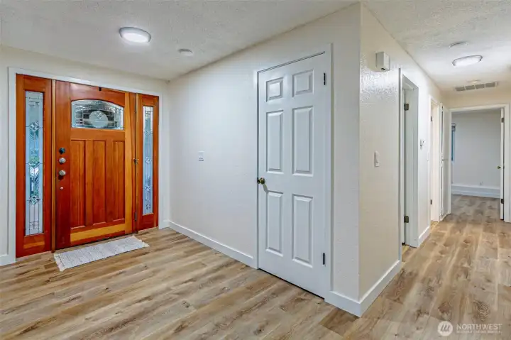 Coat closet just off the entry.