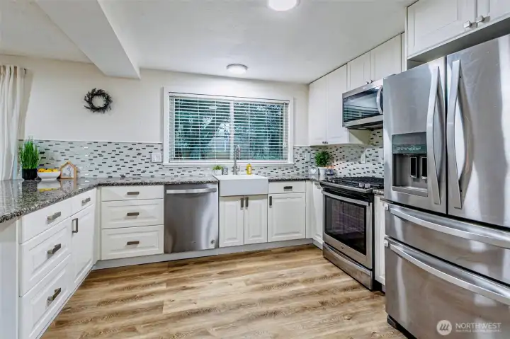 The kitchen has been updated and has lot of space!