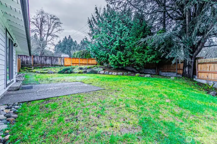 The patio would be perfect for summer BBQs.