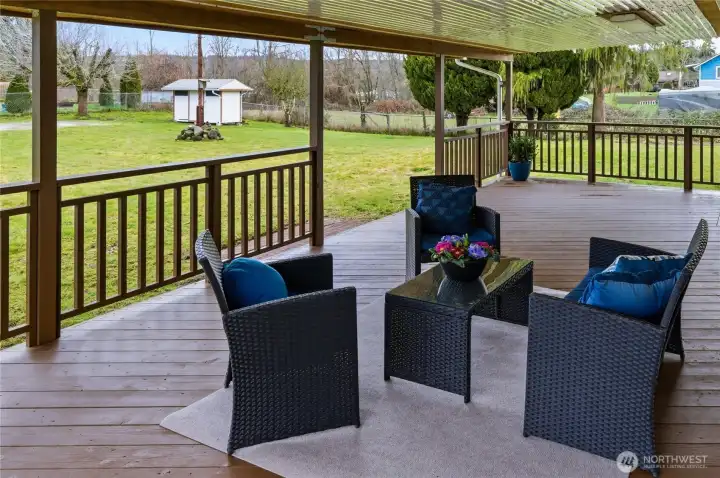 Bring your favorite patio furniture, your BBQ, grow an herb garden. Many possibilities await.