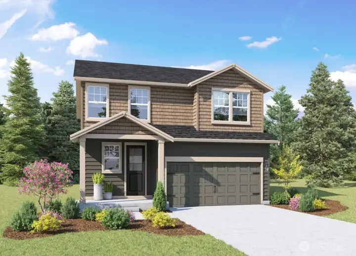 Rendering of actual elevation, colors may vary.