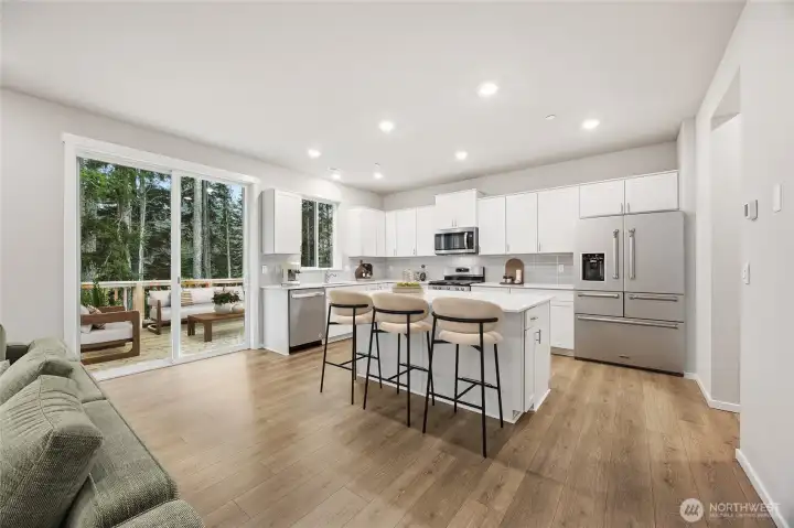 Slider out to your southwest-facing view deck with territorial views. Picture for representational purposes only, colors and features may vary.