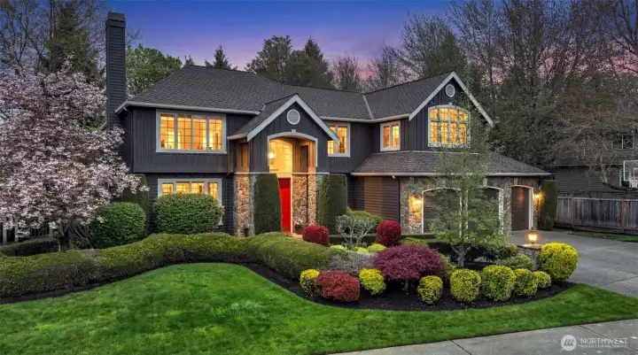 Meticulously maintained home on private corner lot.