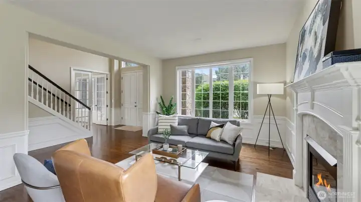 Gorgeous hardwood floors throughout most of the main level, upstairs hallway, primary and bonus rooms.